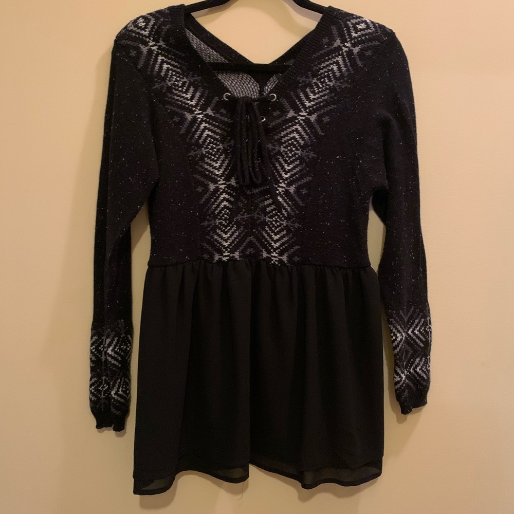 Torrid Sweater Babydoll Blouse